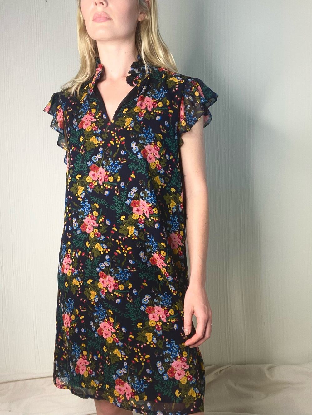 MADEWELL X No. 6 Silk Beacon Dress Garden Bouquet Floral Print US 6